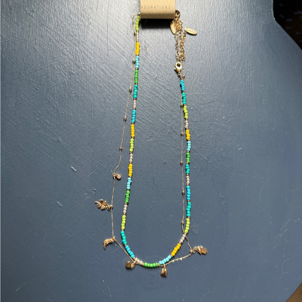 Beach vibes stacking necklace pair NWT from Anthropologie